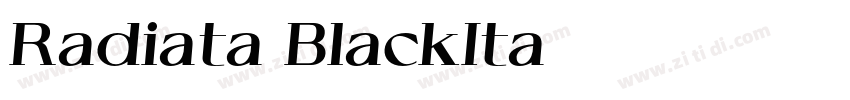 Radiata BlackIta字体转换